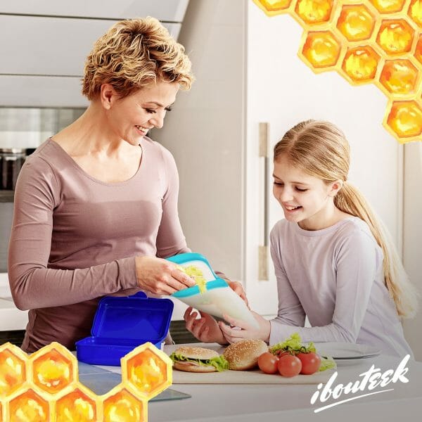 Using Reusable Sandwich Bags in the kitchen