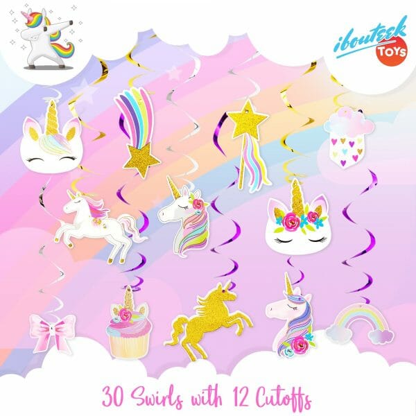 Unicorn Party Swirls